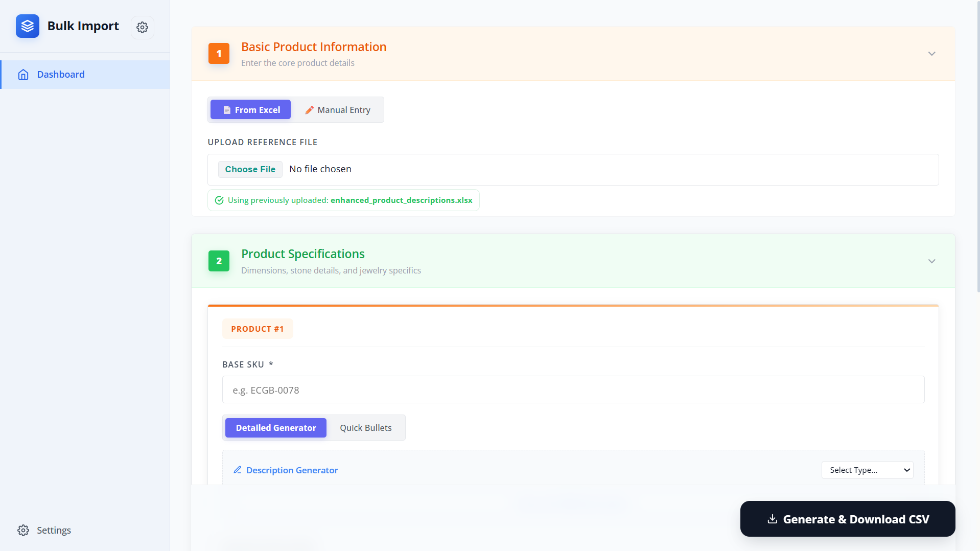 WooCommerce Product CSV Generator